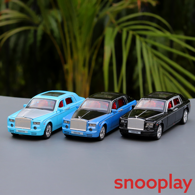 Diecast Metal Car resembling Rolls Royce with Openable parts, Lights and Sounds (Scale 1:32) - Assorted Colours