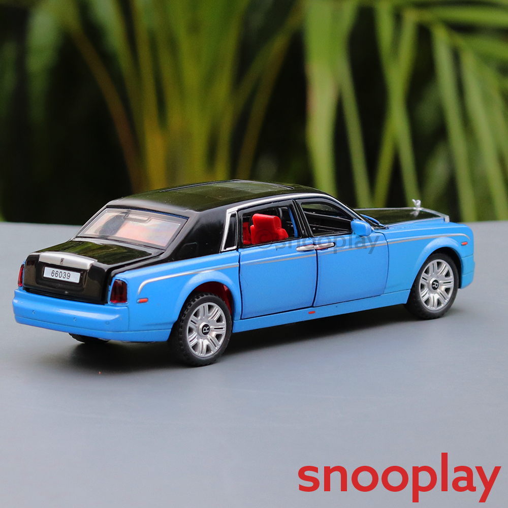 Diecast Metal Car resembling Rolls Royce with Openable parts, Lights and Sounds (Scale 1:32) - Assorted Colours