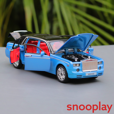 Diecast Metal Car resembling Rolls Royce with Openable parts, Lights and Sounds (Scale 1:32) - Assorted Colours