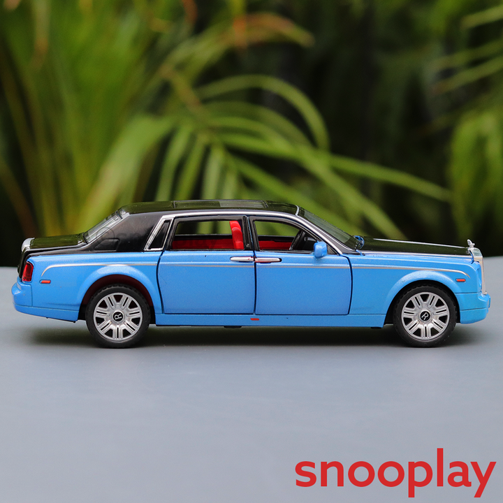 Diecast Metal Car resembling Rolls Royce with Openable parts, Lights and Sounds (Scale 1:32) - Assorted Colours