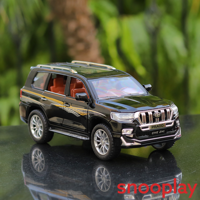 Diecast Pull Back Car Resembling Toyota Prado with Openable Parts, Lights and Sounds (Scale 1:24)