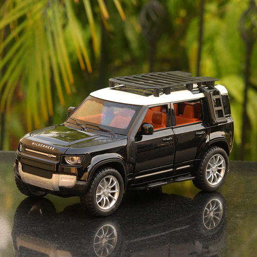 SMS Play & Smile Resembling Defender 2201 Diecast Car - Pullback, Light & Sound, Openable Parts | 1:22 Scale (3 Years till Grown Ups) | Assorted Colors