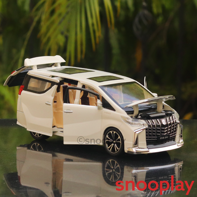 Diecast Simulation Resembling Vellfire Sound and Light Pull Back Car (2414)