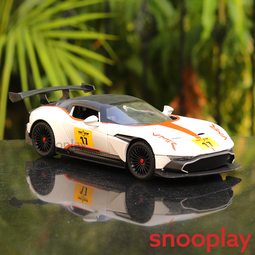 SMS Play & Smile Resembling Aston Martin Diecast Sports Car with Openable Parts, Light & Sound | 1:22 Scale | Assorted Colors (3 Years till Grown Ups)