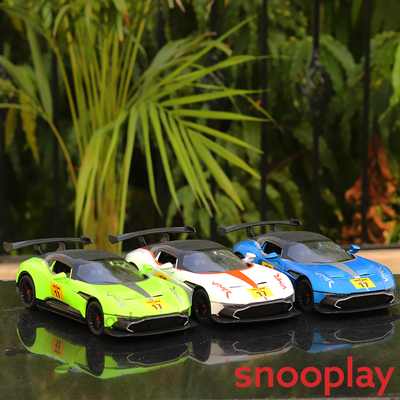 Diecast Sports Car Resembling Aston Martin with Openable Parts, Lights and Sounds (Scale 1:22) - Assorted Colours