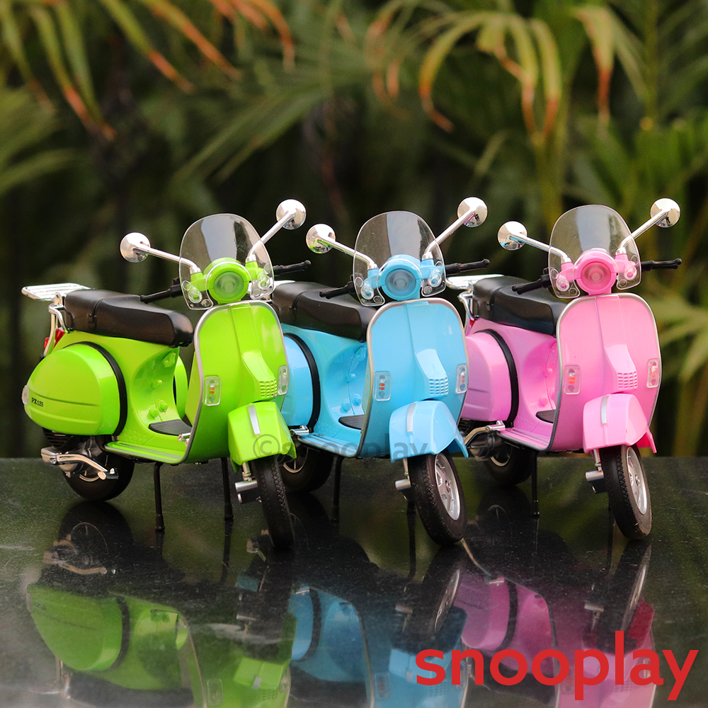 Diecast Resembling Vespa PX125 Toy Scooter (1:10 Scale Model) | (Assorted Colours)