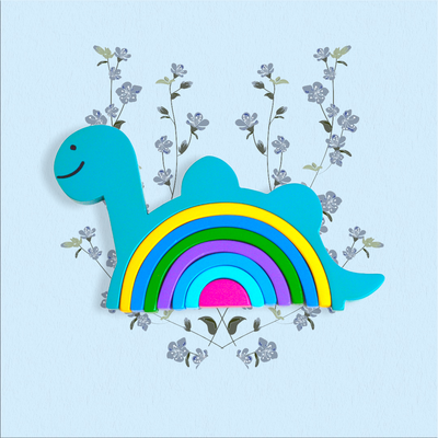 Dino Themed Rainbow Stacker