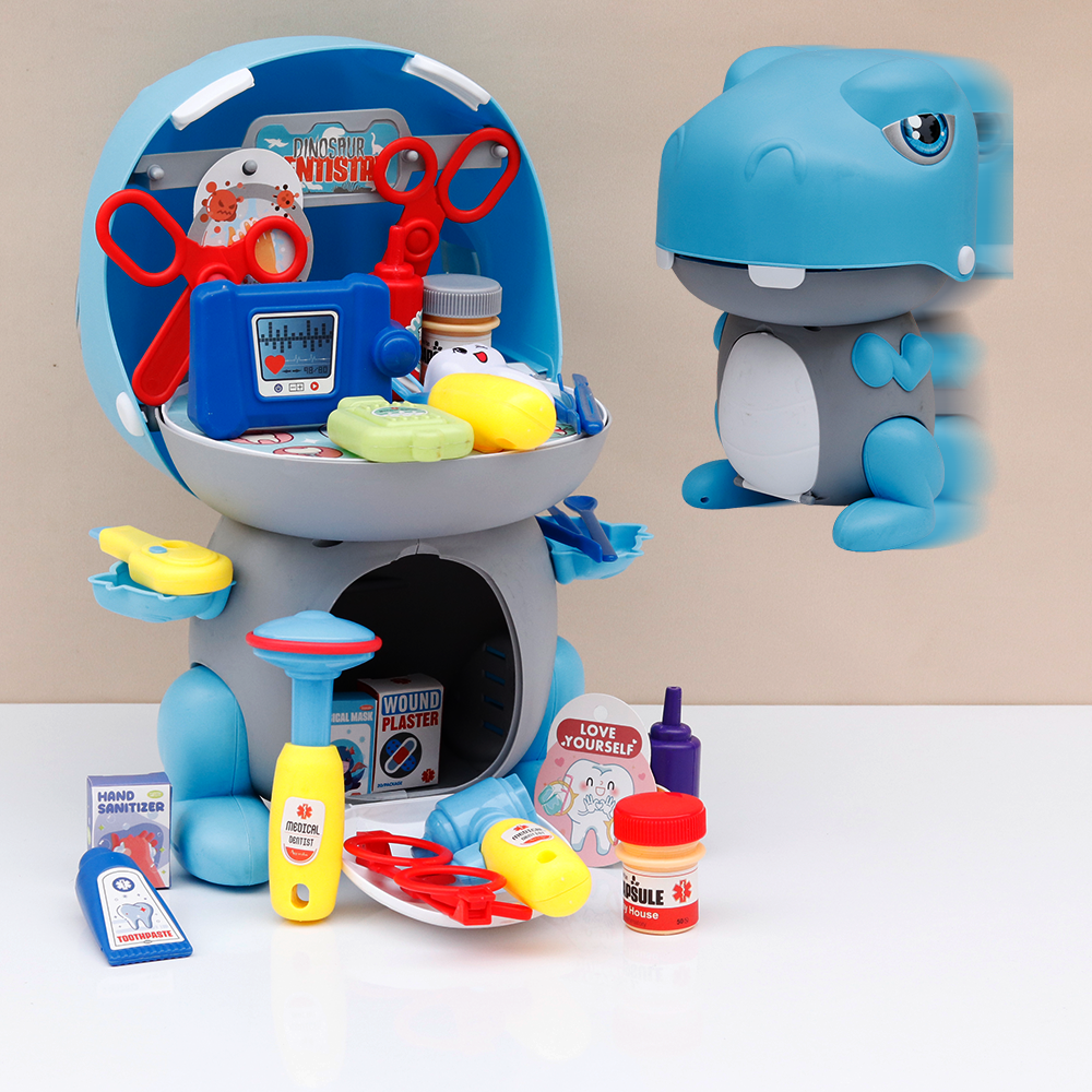 Jukku 32 Pieces Dino Doctor Pretend Playset with Dental Care (3-8 Years)
