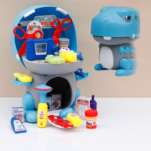 Jukku 32 Pieces Dino Doctor Pretend Playset with Dental Care (3-8 Years)