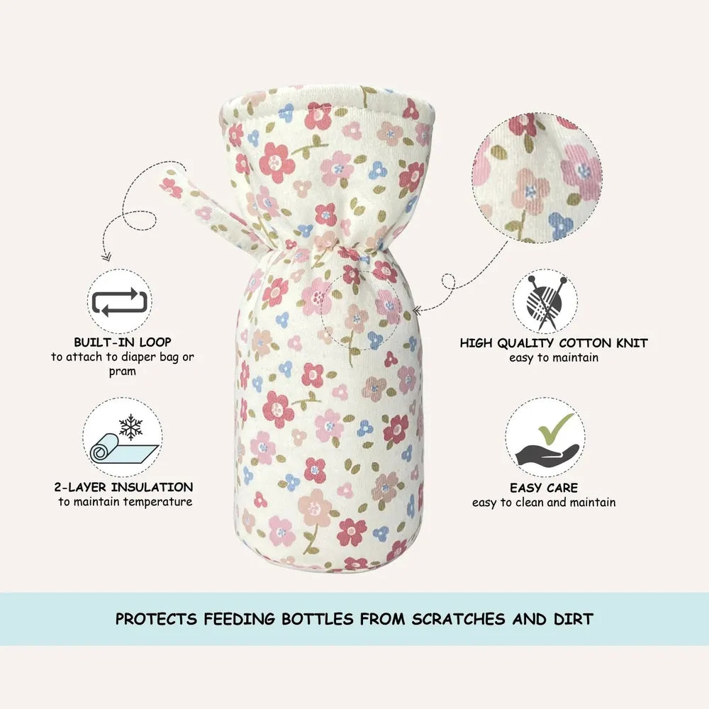 Abracadabra Set of 2 Baby Feeding Bottle Cover - Vintage Floral