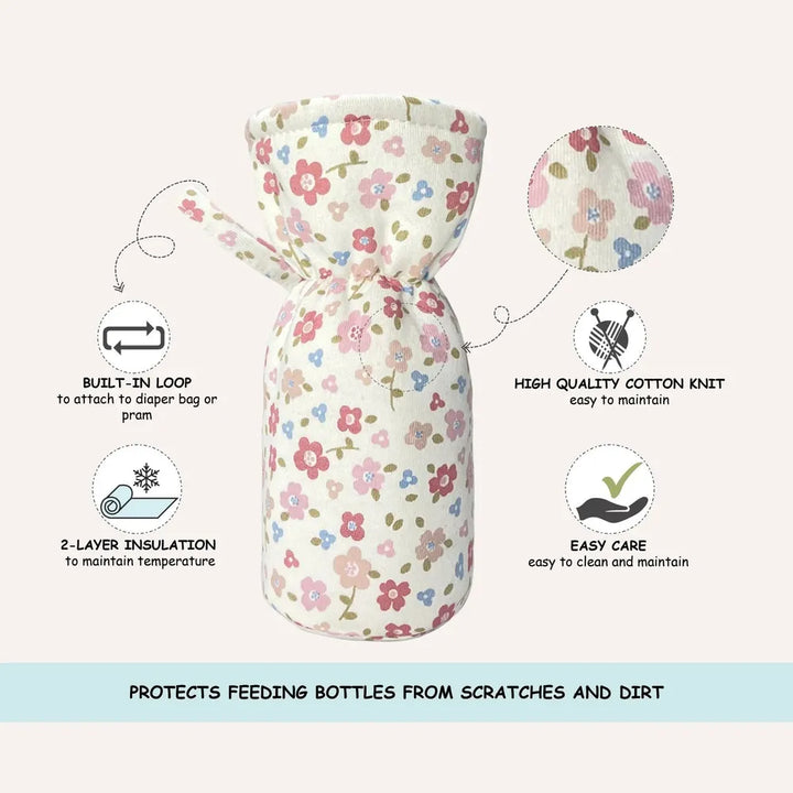 Abracadabra Set of 2 Baby Feeding Bottle Cover - Vintage Floral