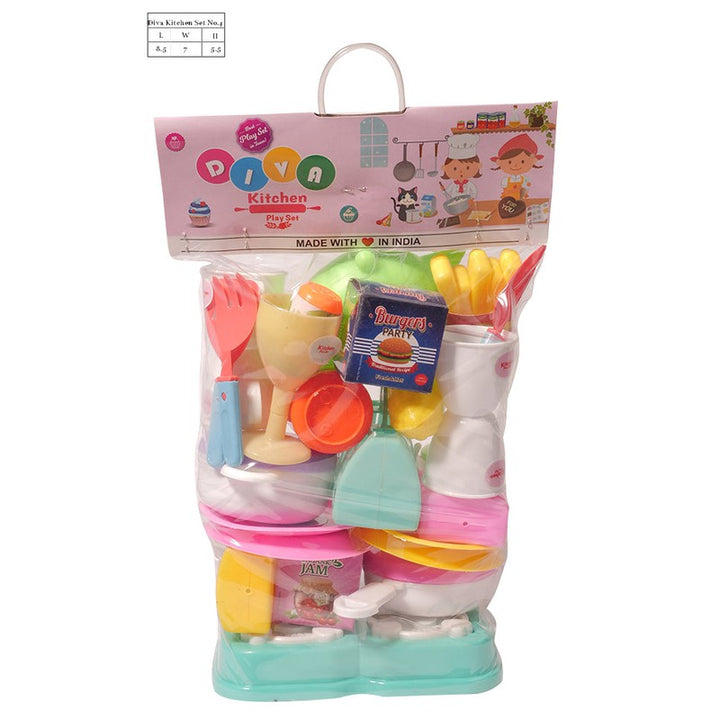 Diva Kitchen Set - 4 (Assorted Colours)