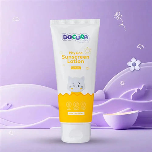 Docura Physico Sunscreen Lotion for Kids | SPF 50 (50ml)