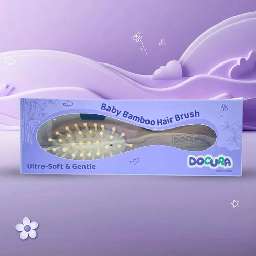 Docura Baby Bamboo Hair Brush - Ultra Soft & Gentle