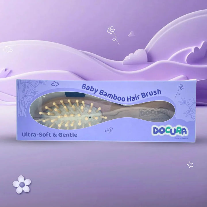 Docura Baby Bamboo Hair Brush - Ultra Soft & Gentle
