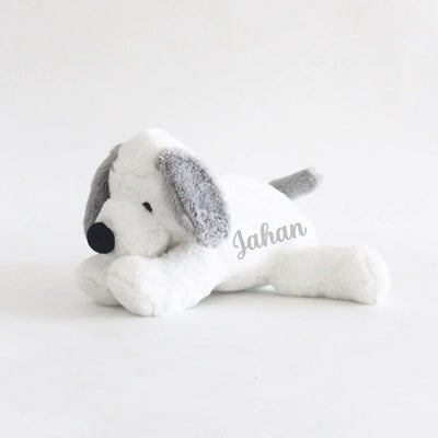 Personalised Name Flopsy the Doggy Soft Toy - Grey (COD Not Available)