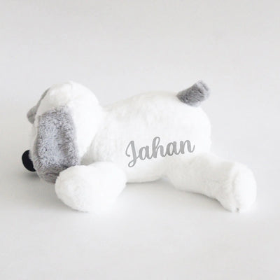 Personalised Name Flopsy the Doggy Soft Toy - Grey (COD Not Available)