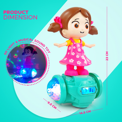 Musical Dancing Doll with 360 Degree | Rotating Spinning 5D Light (Multicolor)