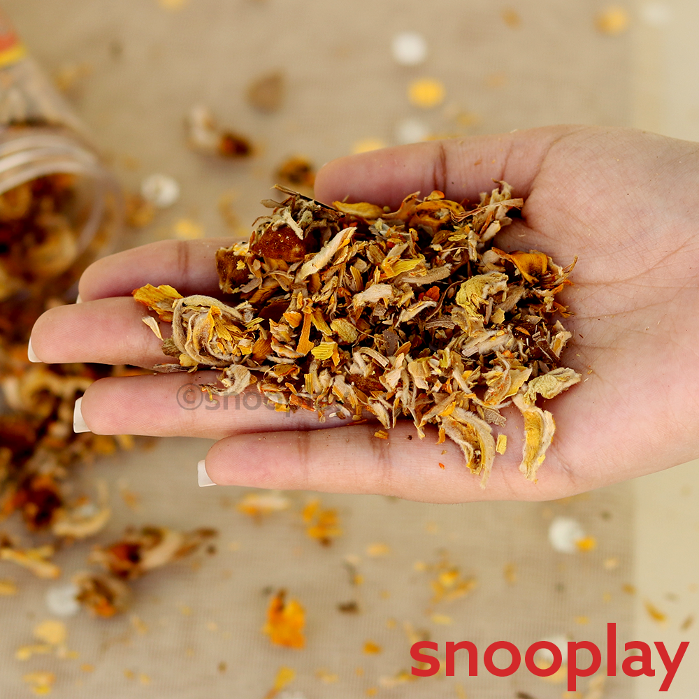 2 Pack of 100% Natural Dried Palash (Tesu/Kesu) Flowers Box - 100gm Each (Total 600gm) | Sandalwood Fragrance