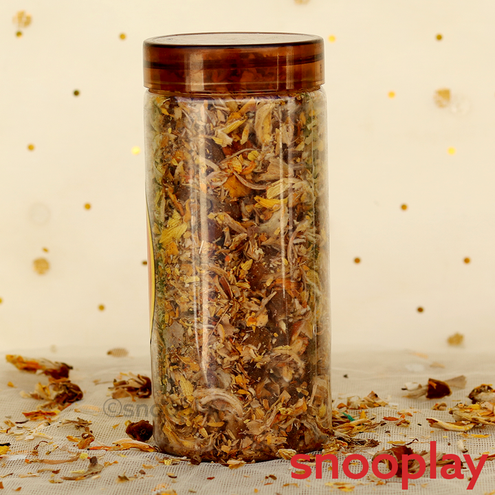 2 Pack of 100% Natural Dried Palash (Tesu/Kesu) Flowers Box - 100gm Each (Total 600gm) | Sandalwood Fragrance