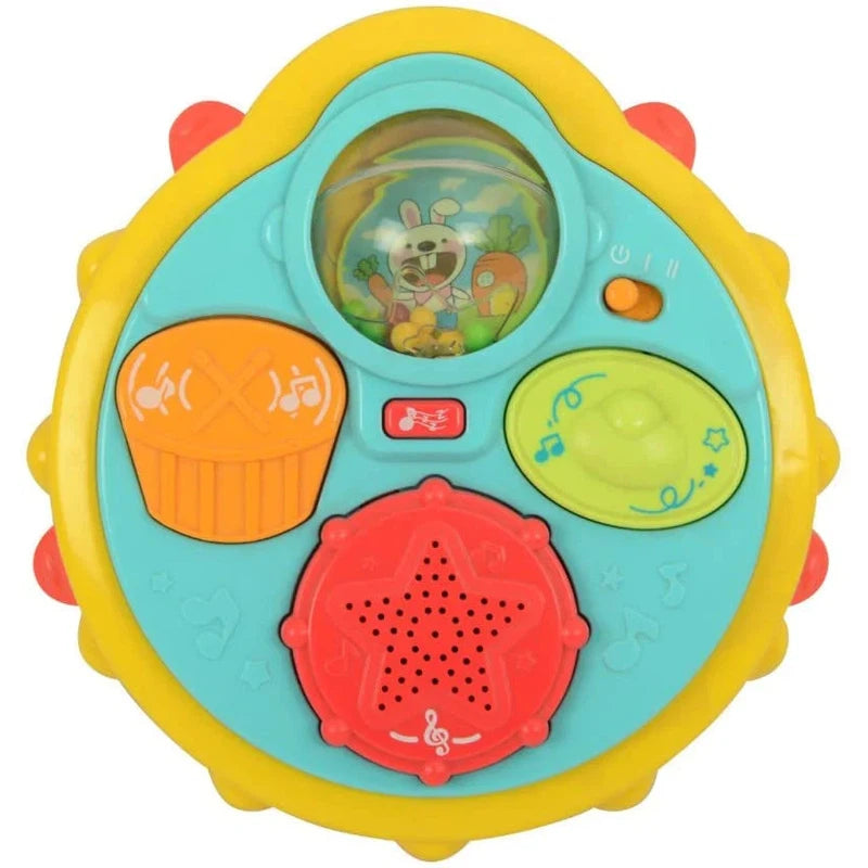 Paradise Drum with Music, Light and Rotating Rattle Touch Drum