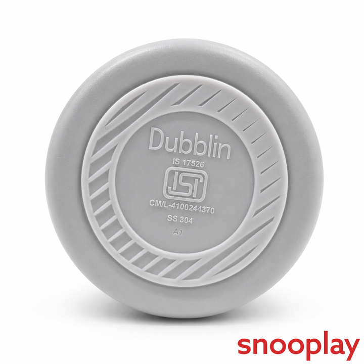 Dubblin Modern Water Bottle - 1L | Double Wall Vacuum Insulated Stainless Steel | Keeps Water Hot & Cold  - White