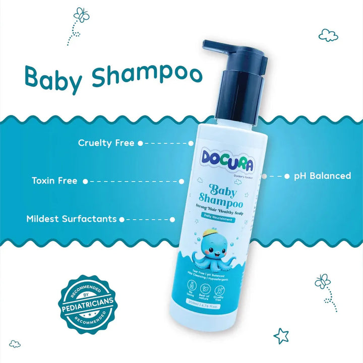 Docura Baby Shampoo - 200ml | Teal Free, pH Balanced