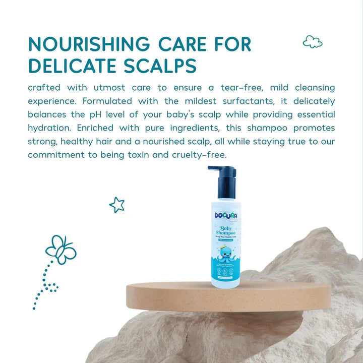 Docura Baby Shampoo - 200ml | Teal Free, pH Balanced