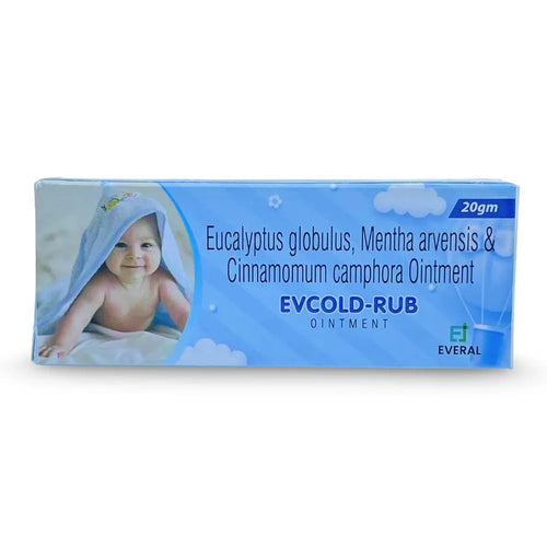 Docura EV Cold Rub Ointment - 20gm | Herbal Solution for Blocked Nose & Cold-related Discomfort
