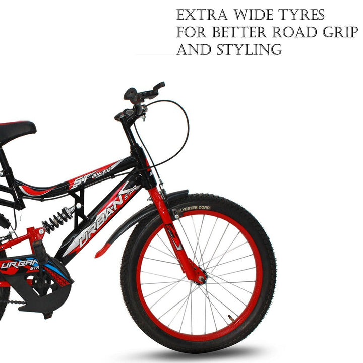 Shoker 20T Cycle (Frame Size - 12, 20 Inch) | Black and Red (COD not Available)