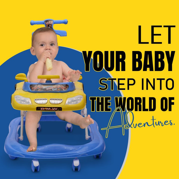 Musical Activity Walker with Light & Sound (9 Months to 1.5 Years) | COD Not Available | BMW | Blue and Yellow