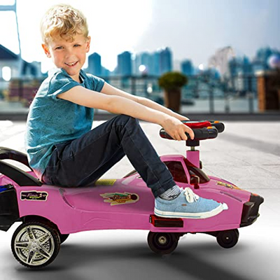 Non Battery Operated Magic Ferrari Ride On  For Kids (Pink) | COD not Available