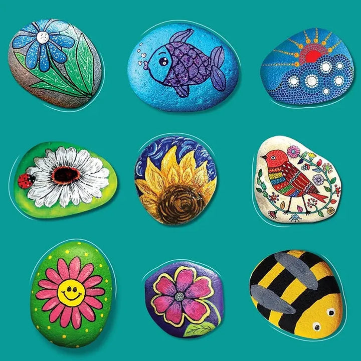 Toykraft Paint Your Own Artistic Rock Painting Kit - Creative Art & Craft Activity
