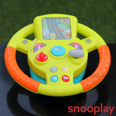 Electronic Steering Wheel (Pretend Play Car Driving) - Forward, Reverse, Parking (Sound& Light) - Assorted Colors