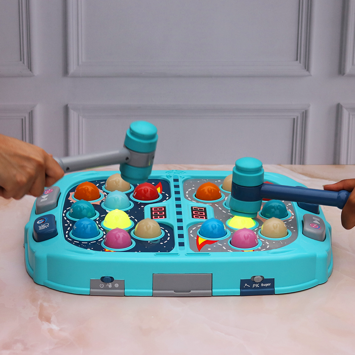 Electronic Whack a Mole Hammer Smashing Interactive Multiplayer Board Game