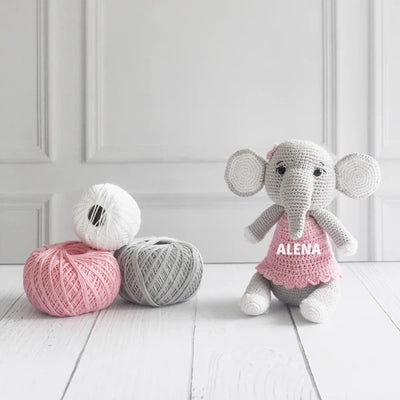 Personalised Ella the Elephant - Crochet Toys - With Name Personalization (COD Not Available)