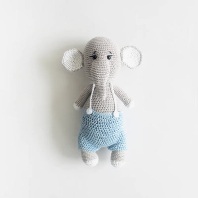 Personalised Eli the Elephant - Crochet Toys - With Name Personalization (COD Not Available)