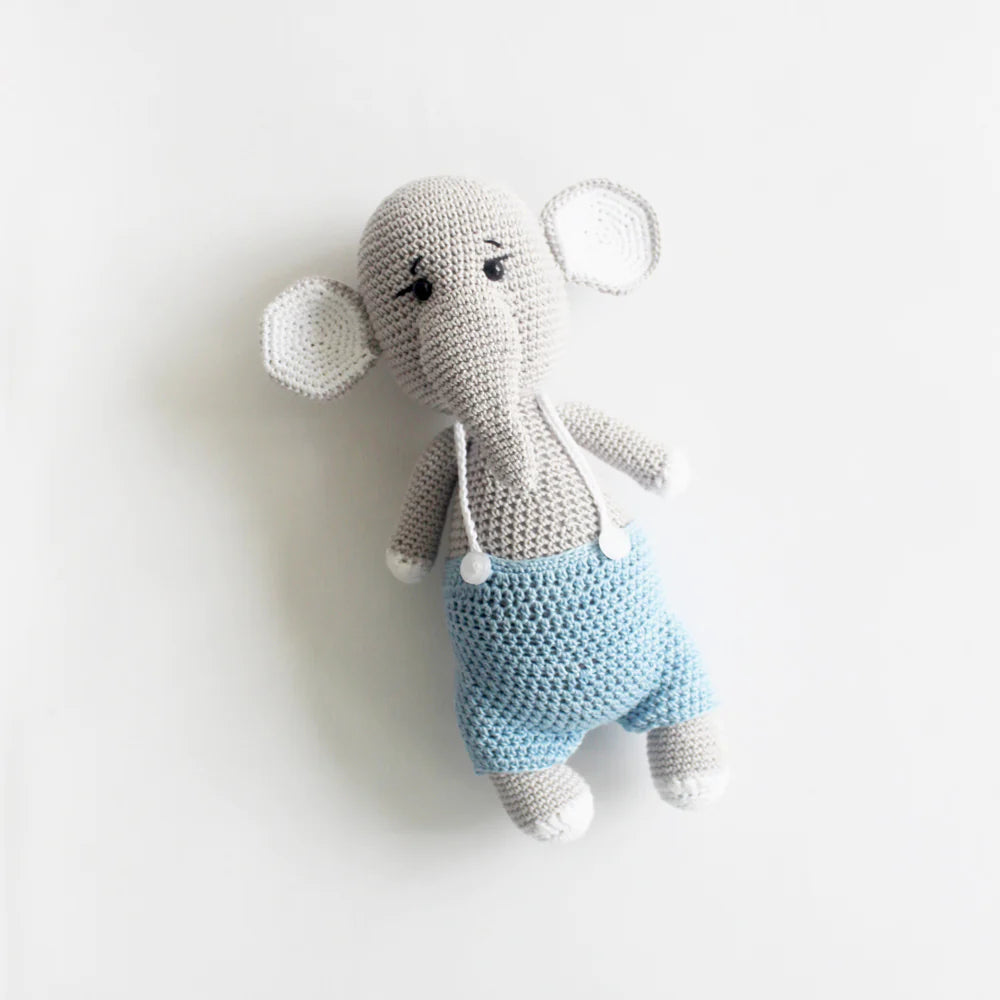 Personalised Eli the Elephant - Crochet Toys - With Name Personalization (COD Not Available)