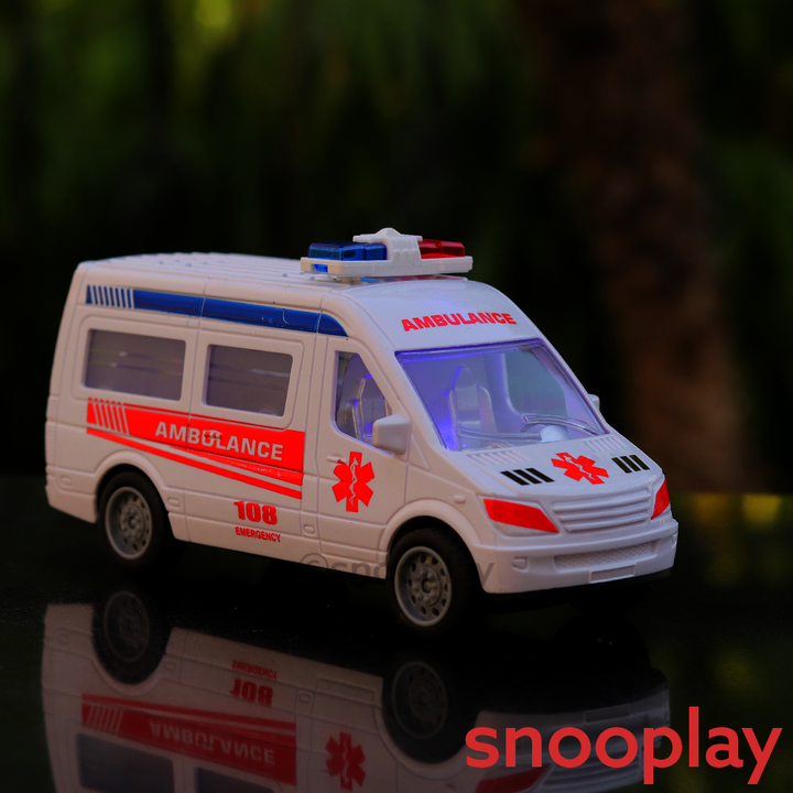 Emergency Rescue Ambulance Car with Lights & Sounds (1-4 Years)