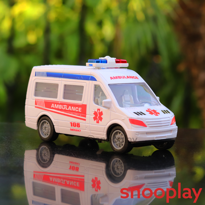 Emergency Rescue Ambulance Car with Lights & Sounds (1-4 Years)