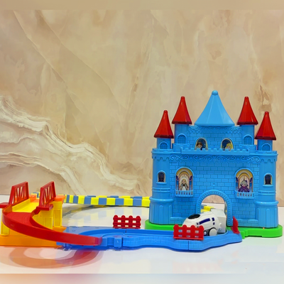 Enchanted Castle Assembly Set | Battery Operated Train Track Set (49 Pieces)