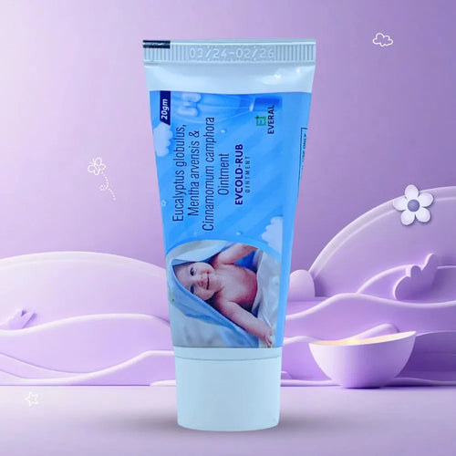Docura EV Cold Rub Ointment - 20gm | Herbal Solution for Blocked Nose & Cold-related Discomfort