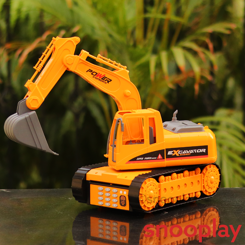 Excavator Money Piggy Bank Machine with simulated Fingerprint sensor and Password protection