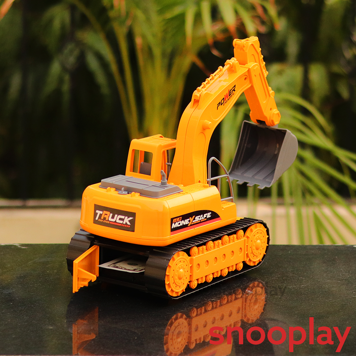 Excavator Money Piggy Bank Machine with Simulated Fingerprint Sensor & Password (3-8 Years)