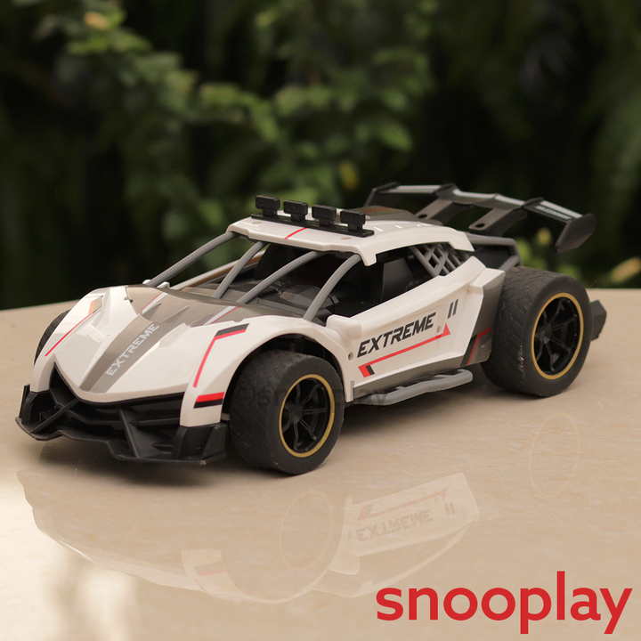 Remote Controlled Spray Runner Car with Rear Fog Steam Effect, LED Light & Sound | 1:12 Scale Model | Assorted Colours