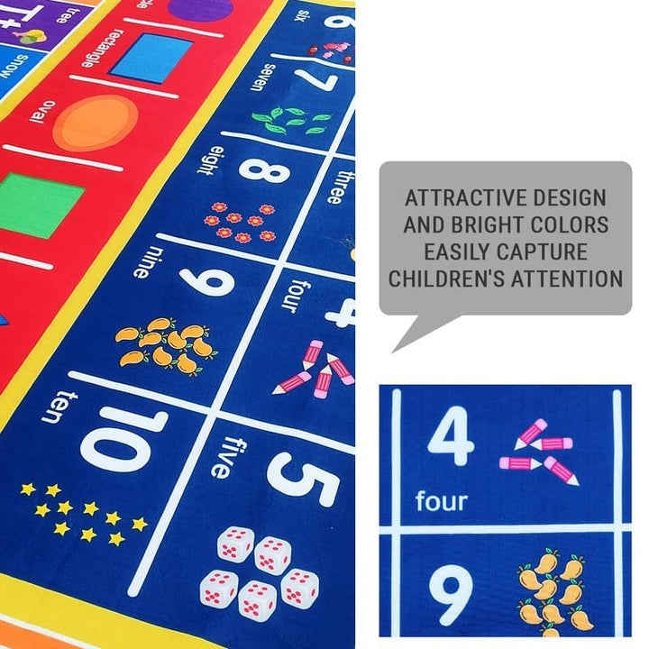 Hop N Play Educational Play Area Mat Alphabet Numbers and Shapes (2-10 Years)