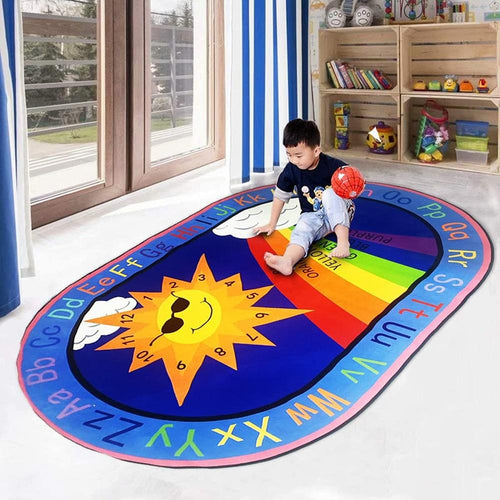 Hop N Play Alphabet Numbers and Shapes Non Slip Soft Rug Mat (2-10 Years)