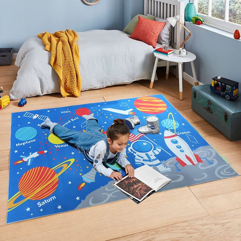 Hop N Play Large Outer Space Play Mat Rug (2-10 Years)