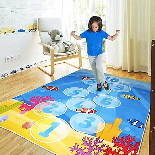 Hop N Play Large Hopscotch Play Mat Rug Non Slip Carpet (2-10 Years)