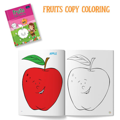 Copy Coloring Book For Kids With 64 Pages ( Set of 4 ) | Animals , Fruits , Birds and  Vegetables
